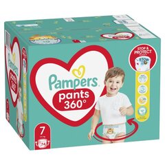 Подгузники-трусики Pampers Pants, Mega Pack, 7 размер, 17+ кг, 74 шт цена и информация | Подгузники | pigu.lt