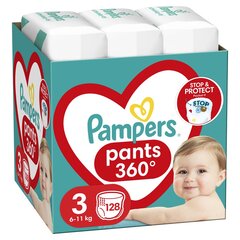 Sauskelnės-kelnaitės PAMPERS Pants Mega Pack S3, 128 vnt. kaina ir informacija | Sauskelnės | pigu.lt