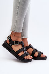 Kvapnūs lygūs moteriški sandalai ZAXY NN285007 Black 31991-78 kaina ir informacija | Basutės moterims | pigu.lt