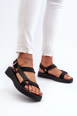 Scented Sandals with Velcro ZAXY LL285062 Black 32002-78 цена и информация | Женские босоножки | pigu.lt