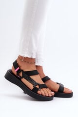 Scented Sandals with Velcro ZAXY LL285062 Black 32002-78 цена и информация | Женские босоножки | pigu.lt