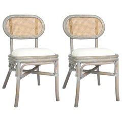 Обеденные стулья, 2 шт., серые цена и информация | Стулья для кухни и столовой | pigu.lt