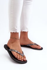 [Flat Flexible Women's Flip-Flops ZAXY JJ285297 Gray-Black] 32014-78 цена и информация | Женские тапочки | pigu.lt