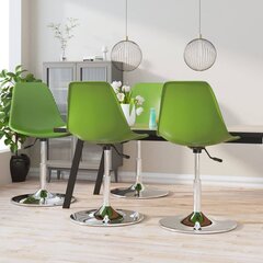 Pasukamos valgomojo kėdės, 4 vnt, žalios kaina ir informacija | Virtuvės ir valgomojo kėdės | pigu.lt