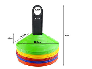 Развивающие конусы, 50 шт. цена и информация | Тренировочные конусы и барьеры | pigu.lt