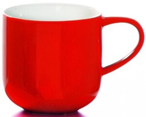 Coppa puodelis 0,4 l 9,5 cm 9 cm raudonas, porcelianas kaina ir informacija | Taurės, puodeliai, ąsočiai | pigu.lt