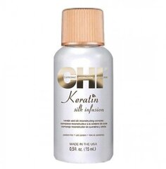 Keratino ir šilko kompleksas CHI Keratin Silk Infusion 15 ml kaina ir informacija | Priemonės plaukų stiprinimui | pigu.lt