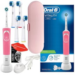 Elektrinis dantų šepetėlis - Oral-B Vitality 100 PINK цена и информация | Электрические зубные щетки | pigu.lt