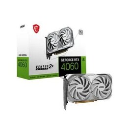 MSI GeForce RTX 4060 Ventus 2X White 8G OC kaina ir informacija | Vaizdo plokštės (GPU) | pigu.lt