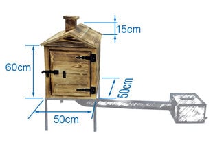 Rūkykla Premium 6, 30x30x35 cm, ruda kaina ir informacija | Rūkyklos, priedai | pigu.lt