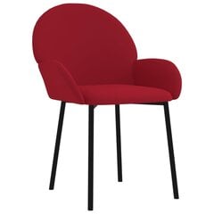 Valgomojo kėdės, 2vnt., raudonojo vyno spalvos, aksomas kaina ir informacija | Virtuvės ir valgomojo kėdės | pigu.lt
