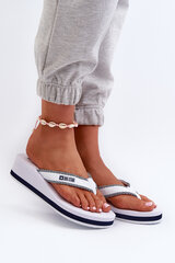 Women's Wedge Flip Flops by Big Star NN274A826 White 32179-21 цена и информация | Женские тапочки | pigu.lt