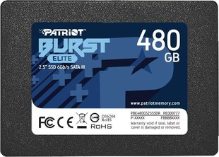 Patriot PBE480GS25SSDR kaina ir informacija | Vidiniai kietieji diskai (HDD, SSD, Hybrid) | pigu.lt