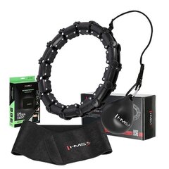 Gimnastikos lankas Hula Hoop HMS, 48cm, juodas цена и информация | Обручи, гимнастические палки | pigu.lt