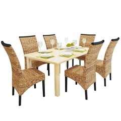 Набор из 6 высококачественных плетеных стульев цена и информация | Стулья для кухни и столовой | pigu.lt