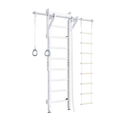 Gimnastikos kopėčios Wallbarz Eco 2.1, 156 x 51 x 235-270 cm, baltos цена и информация | Шведские стенки | pigu.lt