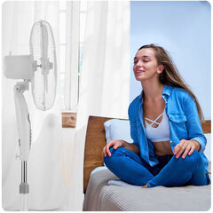 Pastatomas ventiliatorius,baltas,su pulteliu. kaina ir informacija | Ventiliatoriai | pigu.lt