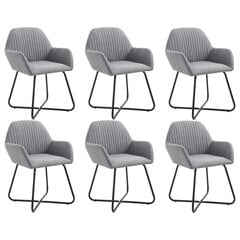 Valgomojo kėdės, 6 vnt., pilkos spalvos kaina ir informacija | Virtuvės ir valgomojo kėdės | pigu.lt