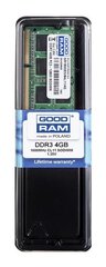 GoodRam DDR3L SODIMM 4GB 1600MHz CL11 (GR1600S3V64L11S/4G) kaina ir informacija | Operatyvioji atmintis (RAM) | pigu.lt