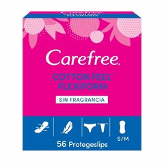 Гибкие прокладки Carefree Cotton Feel Flexiform Размер S/M (56 uds) цена и информация | Тампоны, гигиенические прокладки для критических дней, ежедневные прокладки | pigu.lt