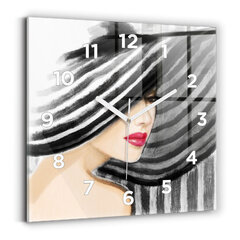 Sieninis laikrodis Moteris Juodai Balta kaina ir informacija | Laikrodžiai | pigu.lt