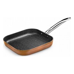 Keptuvė su banguotu paviršiumi Monix M740030 Grill 28 cm Ruda Juoda Grūdintas aliuminis kaina ir informacija | Keptuvės | pigu.lt