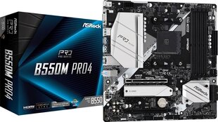 ASRock B550M PRO4 kaina ir informacija | Pagrindinės plokštės | pigu.lt