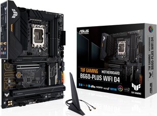 Asus Tuf Gaming B660-Plus Wifi D4 kaina ir informacija | Pagrindinės plokštės | pigu.lt