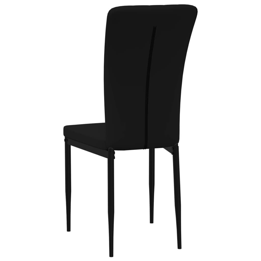 Valgomojo kėdės , Aksomas, 4vnt., juoda цена и информация | Virtuvės ir valgomojo kėdės | pigu.lt