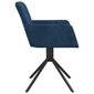 Pasukamos valgomojo kėdės, 2vnt., mėlynos spalvos, aksomas kaina ir informacija | Virtuvės ir valgomojo kėdės | pigu.lt