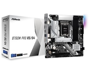 ASRock B760M Pro RS/D4, Micro ATX, LGA1700, DDR4 kaina ir informacija | Pagrindinės plokštės | pigu.lt