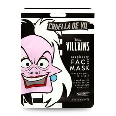 Маска для лица Mad Beauty Disney Villains Cruella, малина, 25 мл цена и информация | Маски для лица, патчи для глаз | pigu.lt