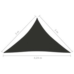 Uždanga nuo saulės, 3x3x4,24 m, pilka kaina ir informacija | Skėčiai, markizės, stovai | pigu.lt