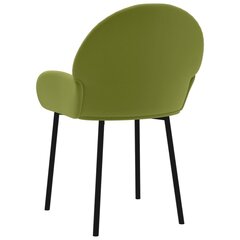Valgomojo kėdės, 2vnt., šviesiai žalios spalvos, aksomas цена и информация | Стулья для кухни и столовой | pigu.lt