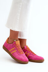 Zazoo N1068 Low Women's Suede Sneakers Fuchsia 32633-21 цена и информация | Спортивная обувь, кроссовки для женщин | pigu.lt