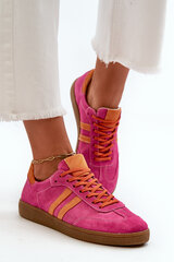 Zazoo N1068 Low Women's Suede Sneakers Fuchsia 32633-21 цена и информация | Спортивная обувь, кроссовки для женщин | pigu.lt