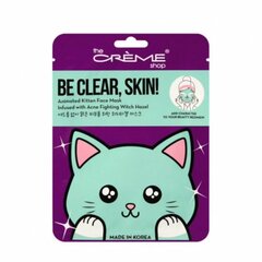 Маска для лица The Crème Shop Be Clear Kitten цена и информация | Маски для лица, патчи для глаз | pigu.lt