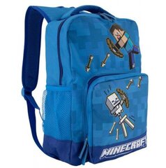 Рюкзак школьный Minecraft, синий, 35х25х12см цена и информация | Школьные рюкзаки, спортивные сумки | pigu.lt