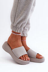 Women's Platform and Wedge Slides Grey Vimarils 32680-21 цена и информация | Женские тапочки | pigu.lt