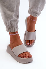 Women's Platform and Wedge Slides Grey Vimarils 32680-21 цена и информация | Женские тапочки | pigu.lt