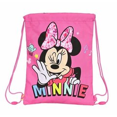 Kuprinė su virvutėmis Minnie Mouse (26 x 34 x 1 cm) kaina ir informacija | Kuprinės mokyklai, sportiniai maišeliai | pigu.lt