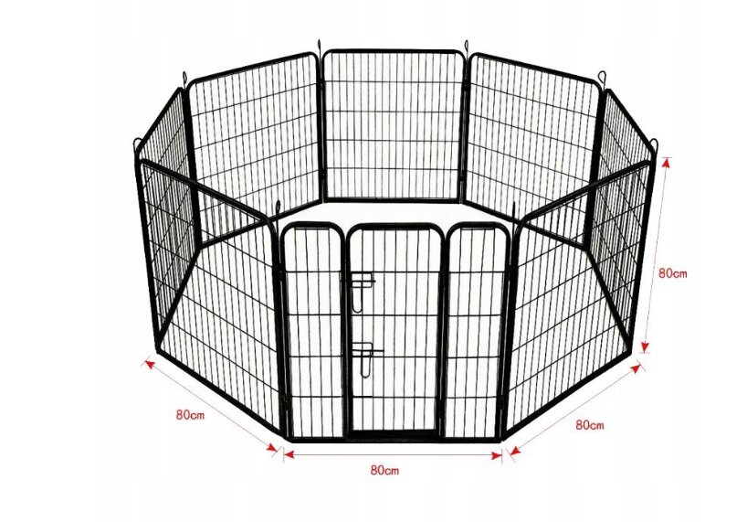 Metalinis narvas AML dideliam šuniui 80 x 640 x 80 cm цена и информация | Transportavimo narvai, krepšiai | pigu.lt