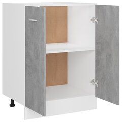 Apatinė spintelė, betono pilkos spalvos, 60x46x81,5cm, MDP kaina ir informacija | Virtuvinės spintelės | pigu.lt