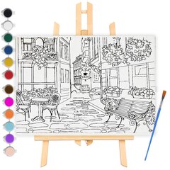 ARTISTIC PAINTING KIT EASEL Dažai ir lakai Spalvinimo knyga цена и информация | Принадлежности для рисования, лепки | pigu.lt