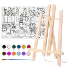 ARTISTIC PAINTING KIT EASEL Dažai ir lakai Spalvinimo knyga цена и информация | Принадлежности для рисования, лепки | pigu.lt