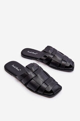 Women's Striped Slippers Black Reyna 25944-21 цена и информация | Женские тапочки | pigu.lt