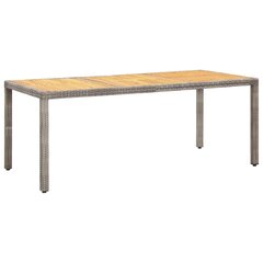 Lauko stalas, 190x90x75 cm, rudas цена и информация | Садовые столы, столики | pigu.lt