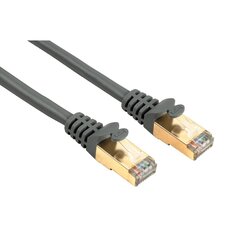 Сетевой кабель Hama 00041899 Cat 5E STP, 0.5м, серый цена и информация | Кабели и провода | pigu.lt