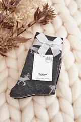 Women's 3-Pack Christmas Socks Festive Gray and Navy Blue 29063-142 цена и информация | Женские носки | pigu.lt