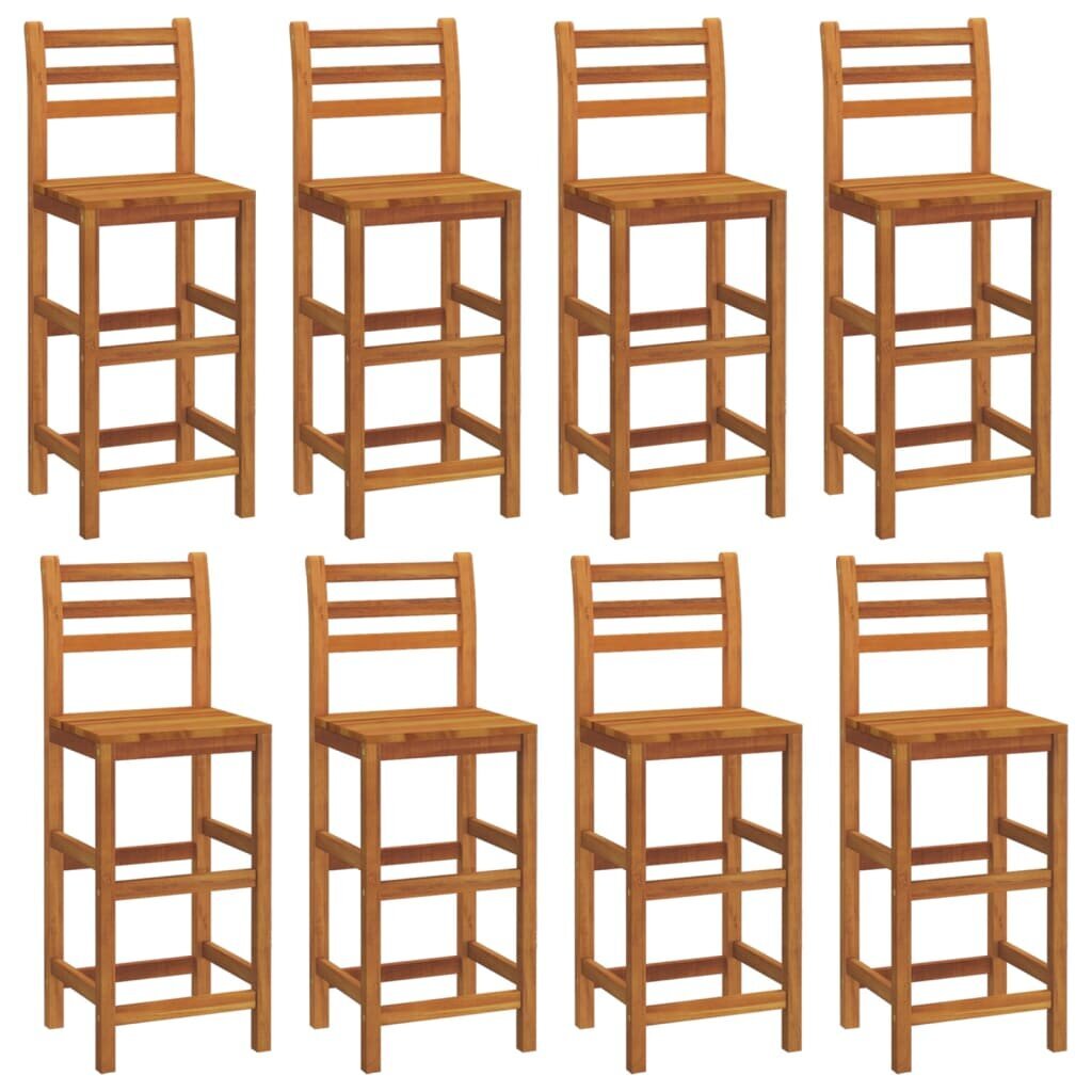 Baro taburetės, 8vnt., akacijos medienos masyvas цена и информация | Virtuvės ir valgomojo kėdės | pigu.lt
